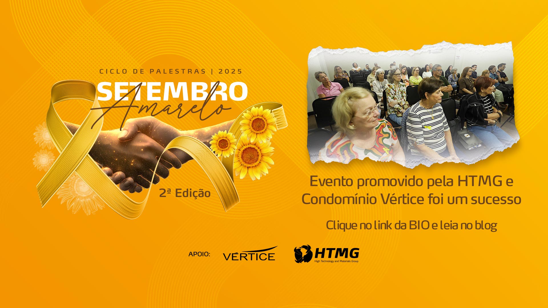 Setembro Amarelo: 2ª edição do evento promovido pela HTMG e Condomínio Vértice é sucesso em Valinhos